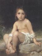 Adolphe William Bouguereau Child at Bath (mk26) USA oil painting artist